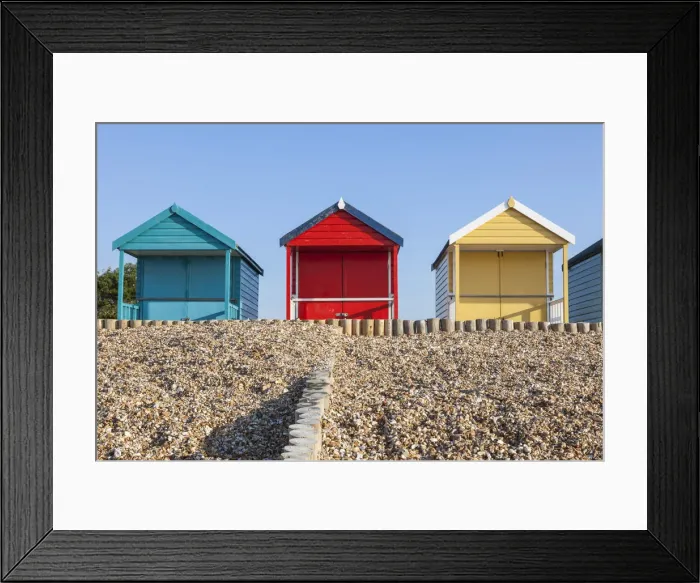 Framed Print : England, Hampshire, Calshot, Beach Huts