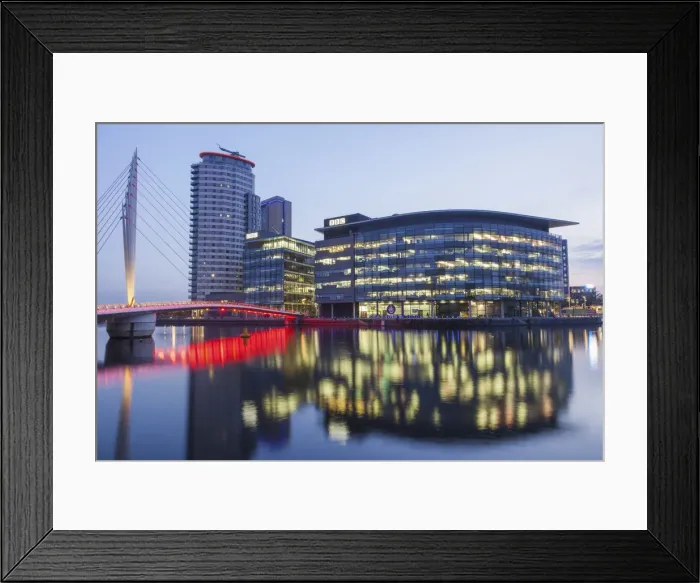 Framed Print : England, Manchester, Salford, The Quays, Media City Framed Print : England, Manchester, Salford, The Quays, Media City
