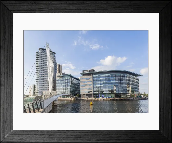 Framed Print : England, Manchester, Salford, The Quays, Media City