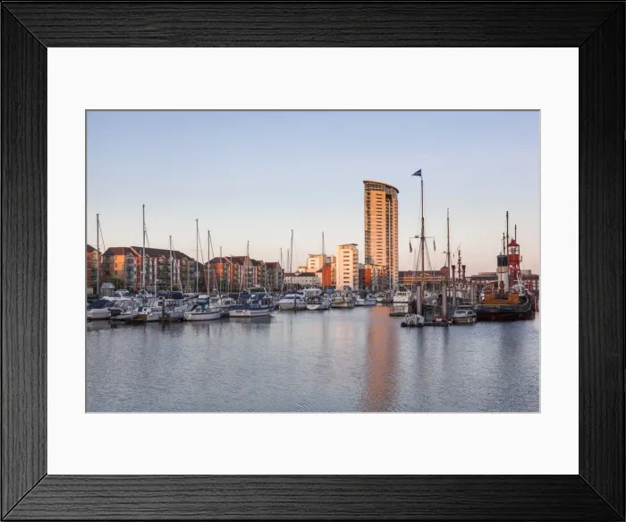 Framed Print : Wales, Glamorgan, Swansea, Swansea Docks, Regenerated Residential Area Framed Print : Wales, Glamorgan, Swansea, Swansea Docks, Regenerated Residential Area