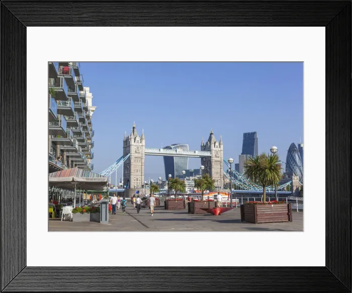 Framed Print : England, London, Tower Bridge and Butlers Wharf Framed Print : England, London, Tower Bridge and Butlers Wharf