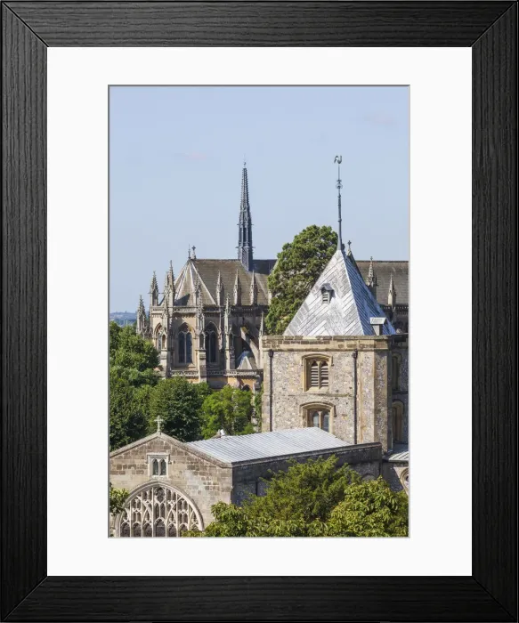 Framed Print : England, West Sussex, Arundel, Arundel Castle, View of Fitzalan Chapel and Arundel Framed Print : England, West Sussex, Arundel, Arundel Castle, View of Fitzalan Chapel and Arundel