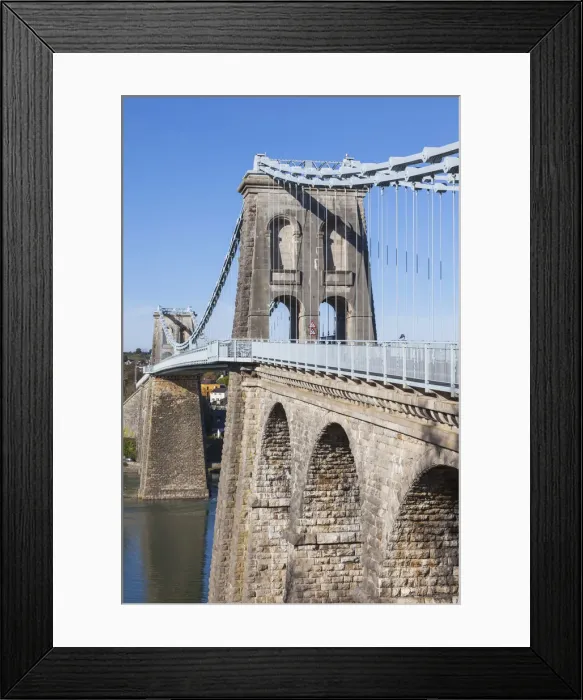 Framed Print : Wales, Bangor, Menai Straits Bridge Framed Print : Wales, Bangor, Menai Straits Bridge