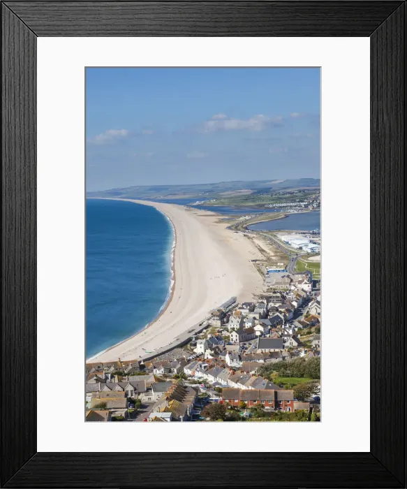 Framed Print : England, Dorset, Portland, Chesil Beach
