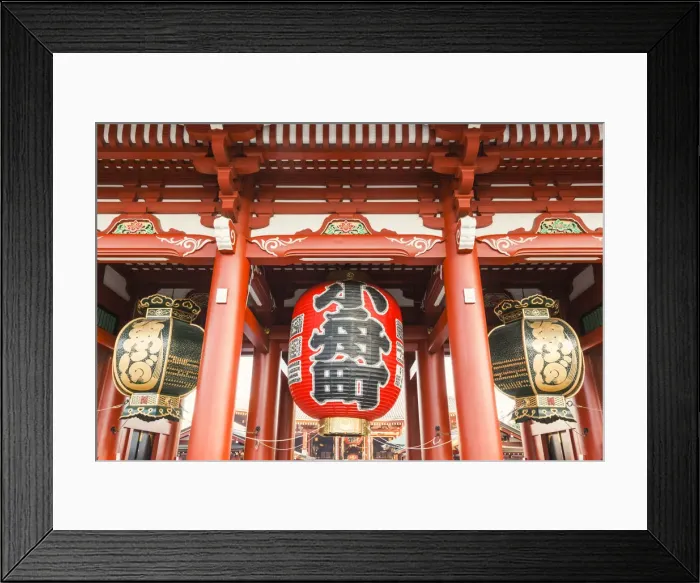 Framed Print : Japan, Honshu, Tokyo, Asakusa, Sensoji Temple aka Asakusa Kannon Temple, Entrance