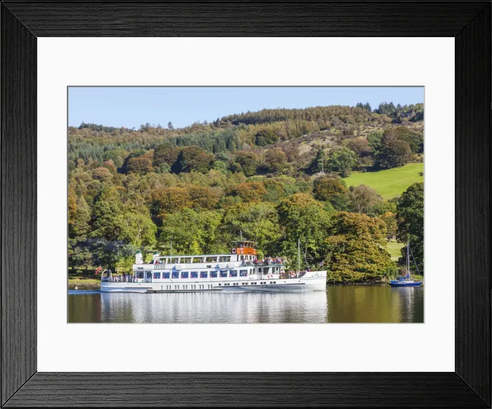Framed Print : England, Cumbria, Lake District, Windermere, Excursion Steamboat Framed Print : England, Cumbria, Lake District, Windermere, Excursion Steamboat