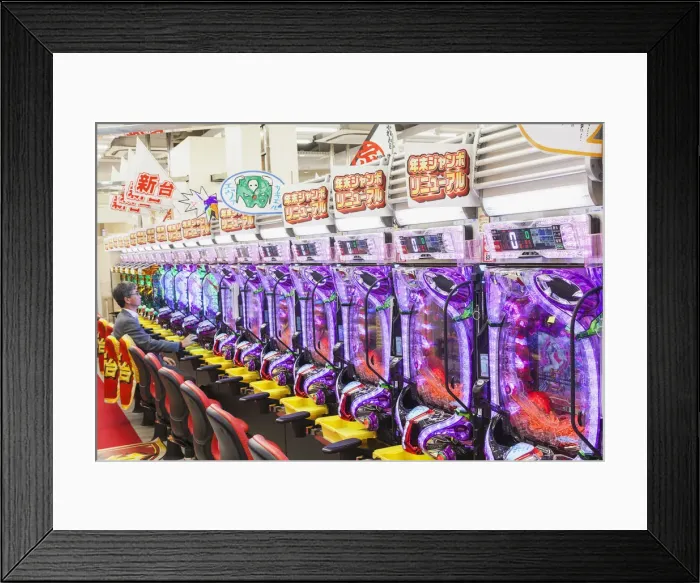 Framed Print : Japan, Honshu, Tokyo, Ginza, Pachinko Parlour Framed Print : Japan, Honshu, Tokyo, Ginza, Pachinko Parlour