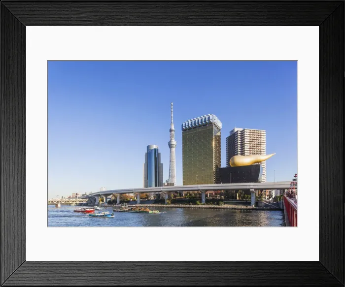 Framed Print : Japan, Honshu, Tokyo, Asakusa, Sumida River and Tokyo Sky Tree Framed Print : Japan, Honshu, Tokyo, Asakusa, Sumida River and Tokyo Sky Tree