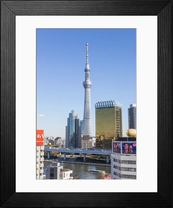 Framed Print : Japan, Honshu, Tokyo, Asakusa, Sumida River and Tokyo Sky Tree Framed Print : Japan, Honshu, Tokyo, Asakusa, Sumida River and Tokyo Sky Tree