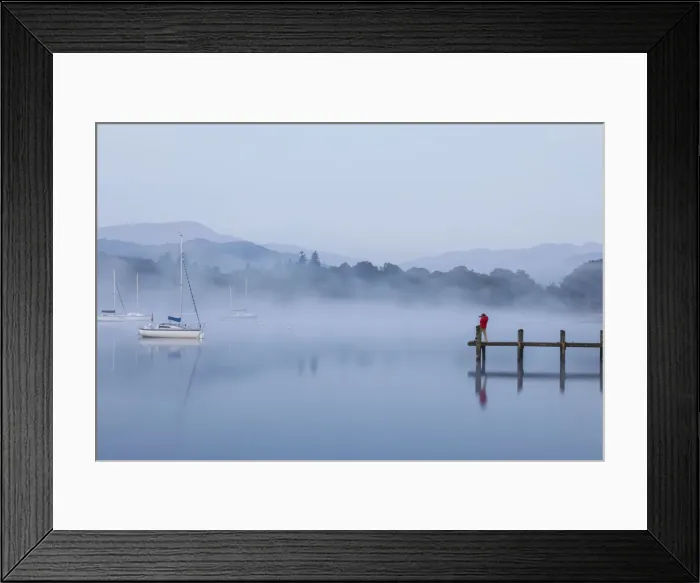 Framed Print : England, Cumbria, Lake District, Windermere, Wooden Jetty Framed Print : England, Cumbria, Lake District, Windermere, Wooden Jetty