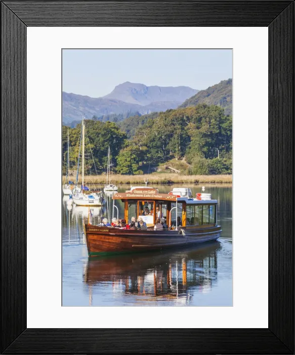 Framed Print : England, Cumbria, Lake District, Windermere, Ambleside, Sightseeing Boat Framed Print : England, Cumbria, Lake District, Windermere, Ambleside, Sightseeing Boat