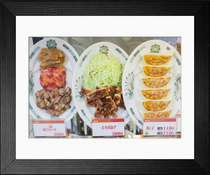 Framed Print : Japan, Honshu, Tokyo, Restaurant Window Display of Plastic Food Framed Print : Japan, Honshu, Tokyo, Restaurant Window Display of Plastic Food