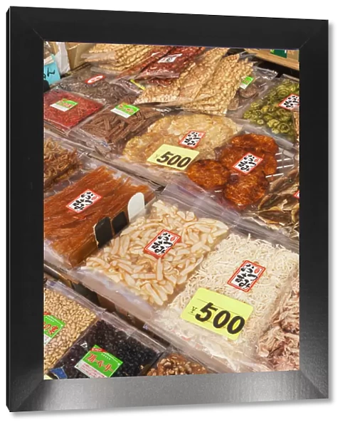Japan, Honshu, Tokyo, Ueno, Ameyoko-cho Market, Display of Dried Goods
