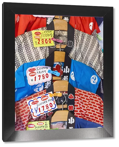 Japan, Honshu, Tokyo, Asakusa, Shop Display of Tradtional Happi Jackets