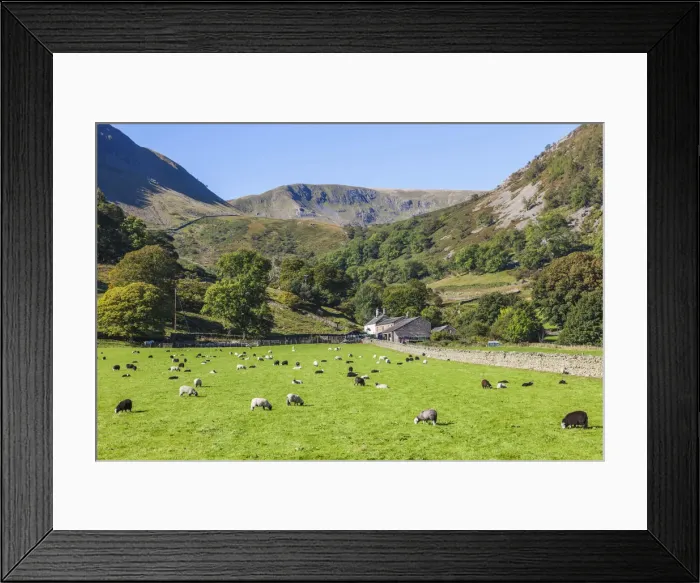 Framed Print : England, Cumbria, Lake District, Ullswater, Farm at Glenridding Framed Print : England, Cumbria, Lake District, Ullswater, Farm at Glenridding