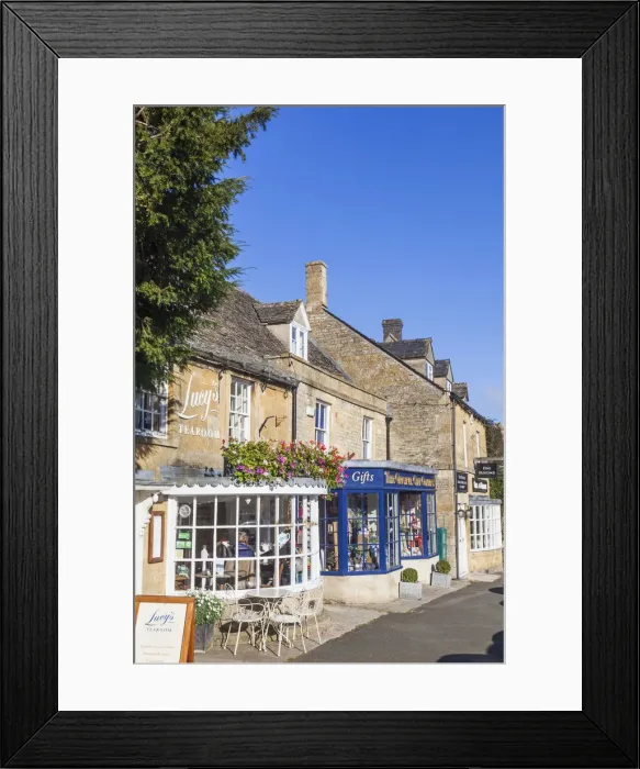 Framed Print : England, Gloucestershire, Cotswolds, Stow-on-the-Wold, Teashop and Gift Shop Framed Print : England, Gloucestershire, Cotswolds, Stow-on-the-Wold, Teashop and Gift Shop