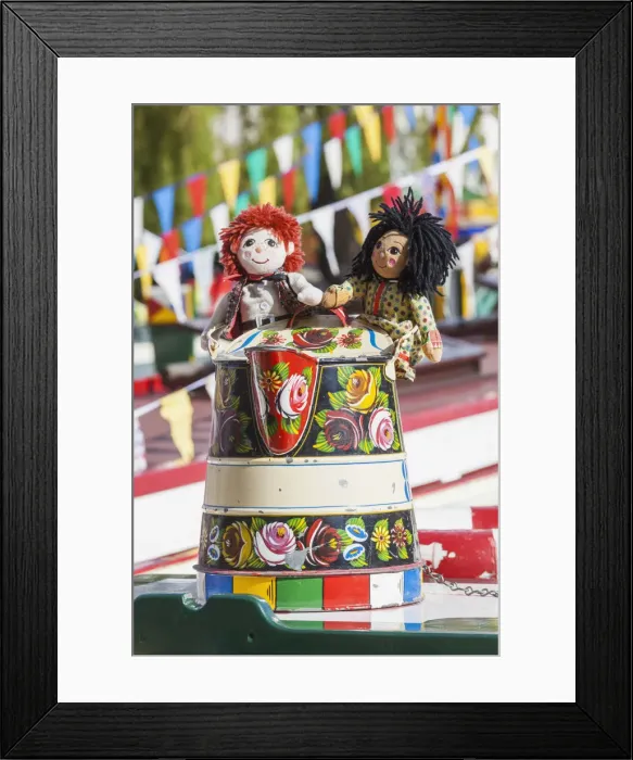 Framed Print : England, London, Little Venice, Annual Canalway Cavalcade, Detail of Narrowboat Colourful Framed Print : England, London, Little Venice, Annual Canalway Cavalcade, Detail of Narrowboat Colourful