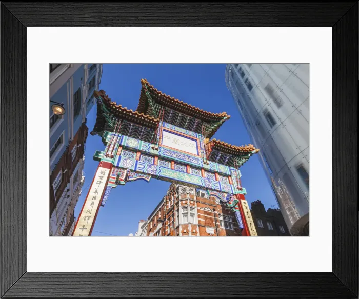 Framed Print : England, London, Soho, Chinatown, Chinese Gate