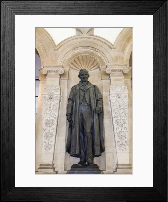 Framed Print : England, Cambridgeshire, Cambridge, Sedgwick Museum of Earth Sciences, Statue of Adam