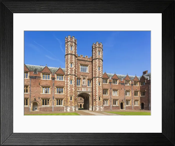 Framed Print : England, Cambridgeshire, Cambridge, St. Johns College, The First Court