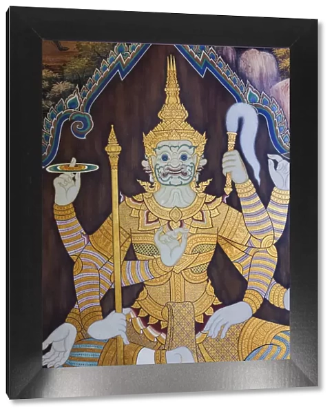 Thailand, Bangkok, Grand Palace, Wat Phra Kaeo, The Galleries, Wall Paintings Depicting