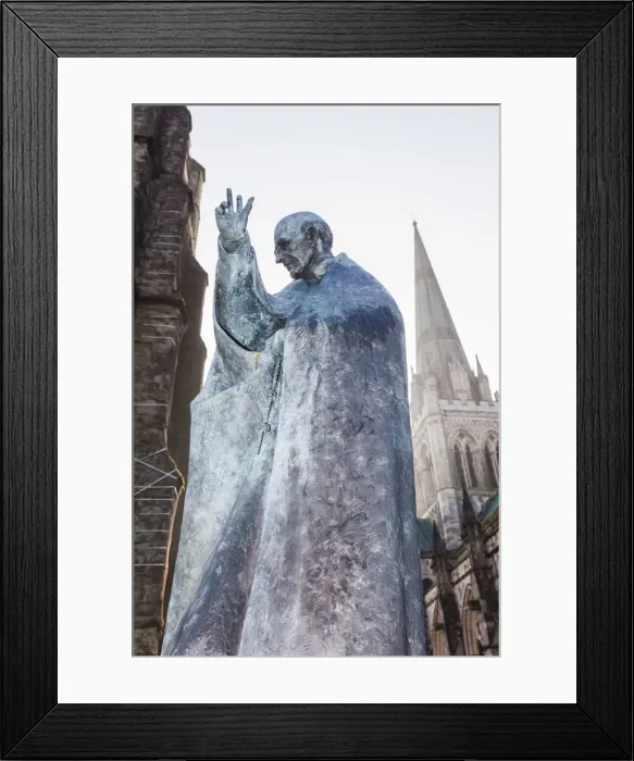 Framed Print : England, West Sussex, Chichester, Chichester Cathedral, Statue of Saint Richard Framed Print : England, West Sussex, Chichester, Chichester Cathedral, Statue of Saint Richard