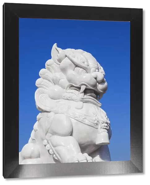 China, Hong Kong, Central, Chinese Lion Statue