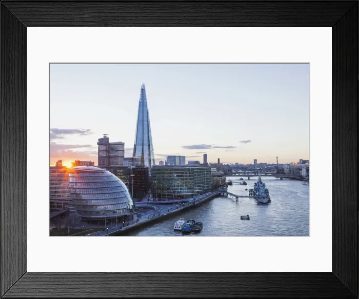 Framed Print : England, London, Southwark, Sunset Over The Shard Framed Print : England, London, Southwark, Sunset Over The Shard