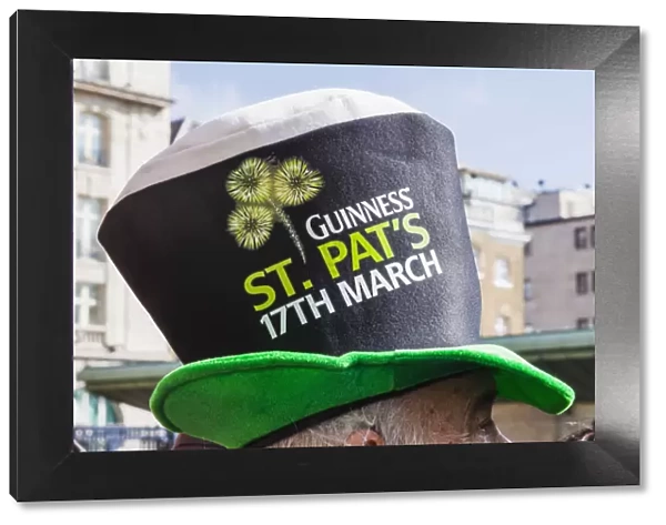 England, London, St. Patricks Day Parade, Parade Spectator Wearing Guinness