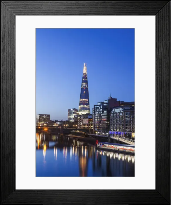 Framed Print : England, London, Southwark, The Shard and Thames River Framed Print : England, London, Southwark, The Shard and Thames River