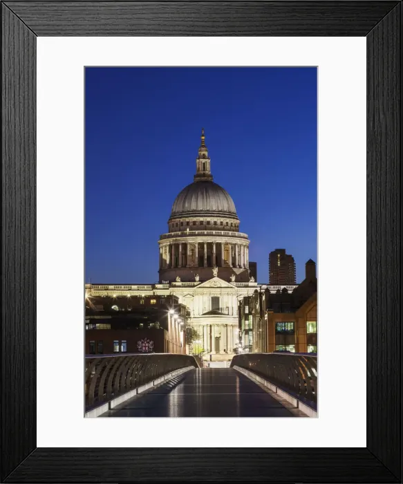 Framed Print : England, London, St. Pauls Cathedral and City Skyline