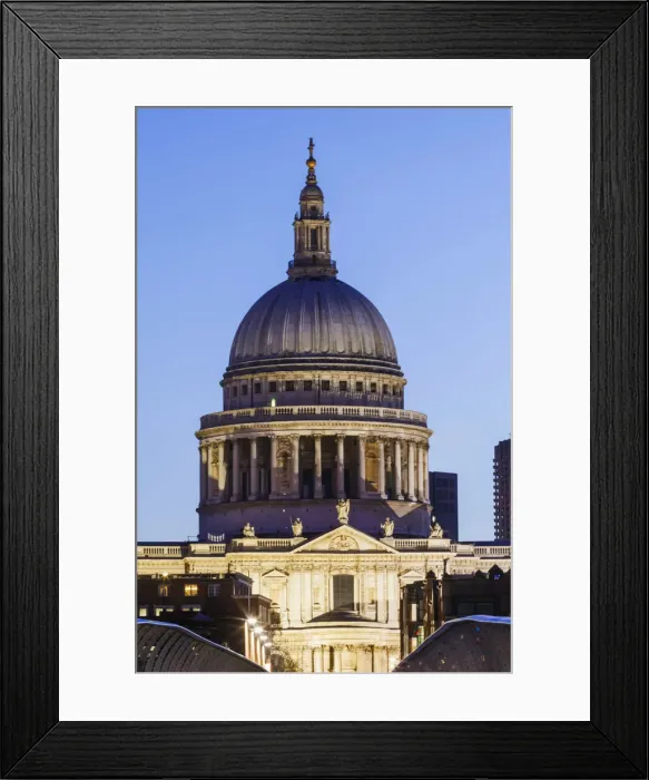 Framed Print : England, London, St. Pauls Cathedral and City Skyline Framed Print : England, London, St. Pauls Cathedral and City Skyline