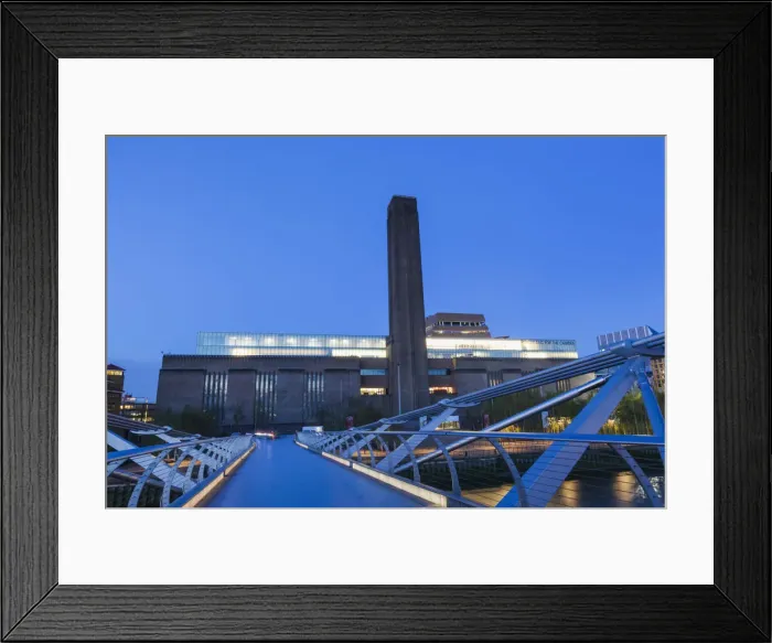 Framed Print : England, London, Bankside, Millenium Bridge and Tate Modern Framed Print : England, London, Bankside, Millenium Bridge and Tate Modern