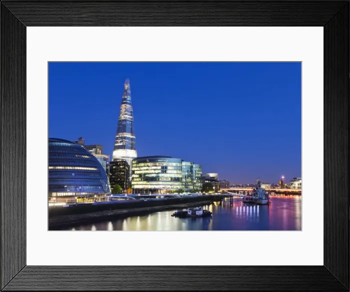 Framed Print : England, London, Southwark, The Shard and More London Develpment