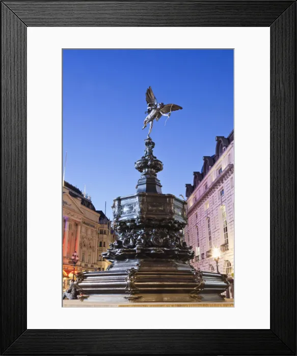 Framed Print : England, London, Soho, Piccadilly Circus, Eros Statue Framed Print : England, London, Soho, Piccadilly Circus, Eros Statue