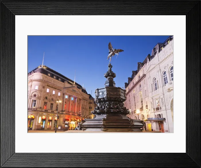 Framed Print : England, London, Soho, Piccadilly Circus, Eros Statue Framed Print : England, London, Soho, Piccadilly Circus, Eros Statue