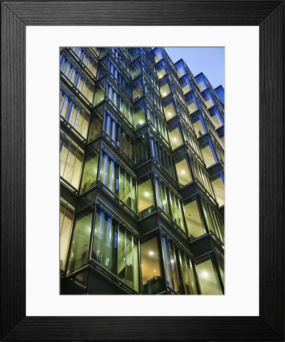 Framed Print : England, London, Southwark, More London Piazza, Office Windows
