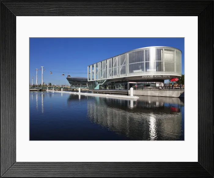 Framed Print : England, London, Emirates Royal Docks Thames Cable Car Station Framed Print : England, London, Emirates Royal Docks Thames Cable Car Station