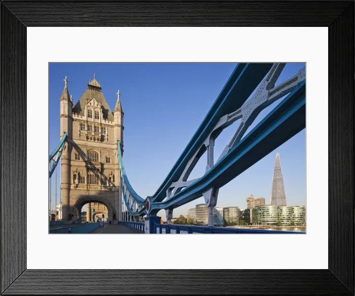 Framed Print : England, London, Southwark, Tower Bridge and The Shard Framed Print : England, London, Southwark, Tower Bridge and The Shard