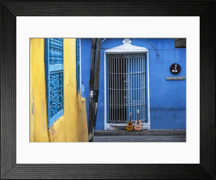 Framed Print : Cuba, Santiago de Cuba Province, Santiago de Cuba, Historical Center, Calle Heredia