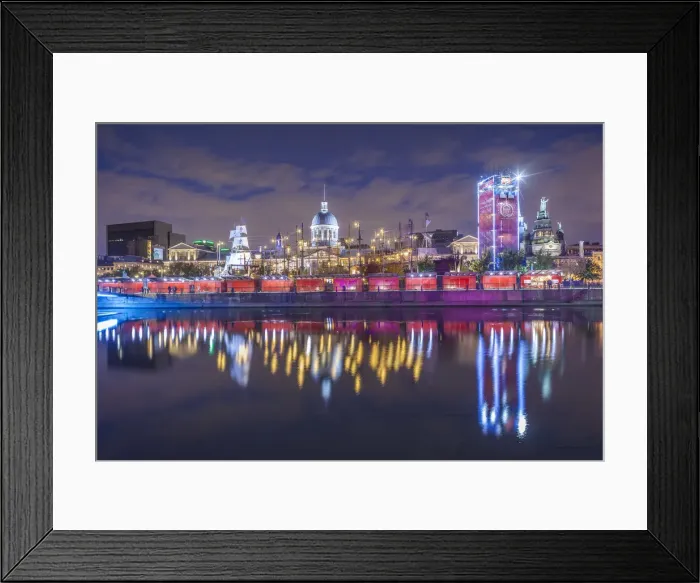 Framed Print : Canada, Quebec, Montreal, The Old Port, Bassin Bonsecours, dusk Framed Print : Canada, Quebec, Montreal, The Old Port, Bassin Bonsecours, dusk