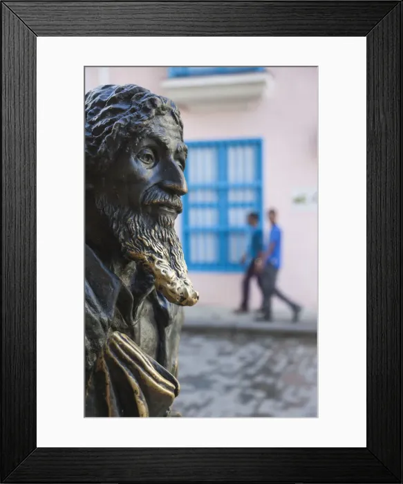 Framed Print : Cuba, Havana, Havana Vieja, Plaza de San Francisco de Asis, statue of El Caballero Framed Print : Cuba, Havana, Havana Vieja, Plaza de San Francisco de Asis, statue of El Caballero