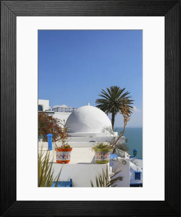 Framed Print : Tunisia, Sidi Bou Said, Cafe des Delices, also called Cafe Sidi Chabaane Framed Print : Tunisia, Sidi Bou Said, Cafe des Delices, also called Cafe Sidi Chabaane