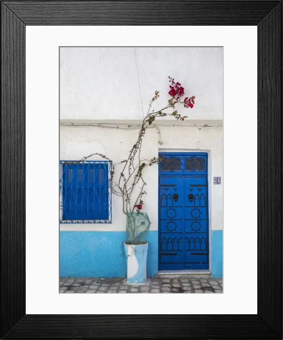 Framed Print : Tunisia, Bizerte, House in the Medina Framed Print : Tunisia, Bizerte, House in the Medina