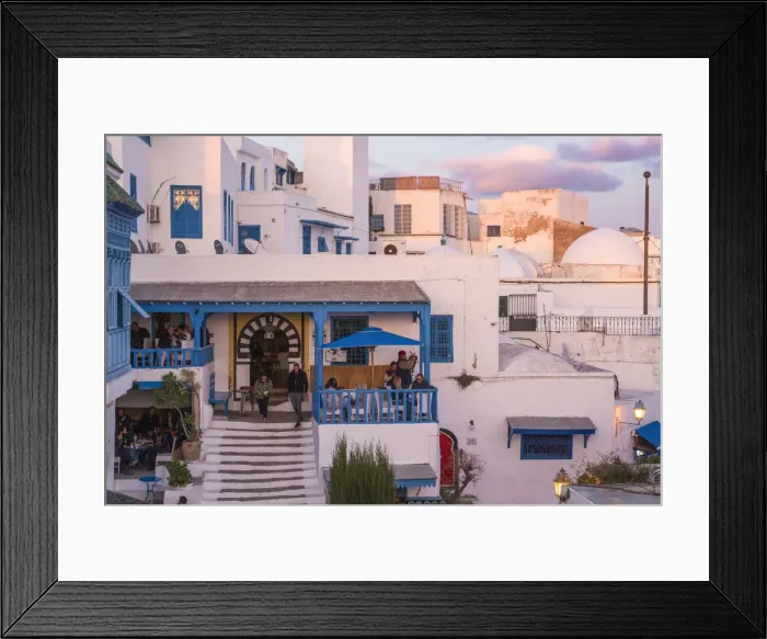 Framed Print : Tunisia, Sidi Bou Said, View of Cafe El Alia Framed Print : Tunisia, Sidi Bou Said, View of Cafe El Alia