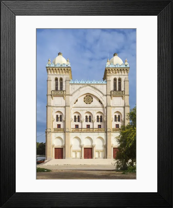 Framed Print : Tunisia, Tunis, Carthage, Byrsa Hill, St Louis Cathedral