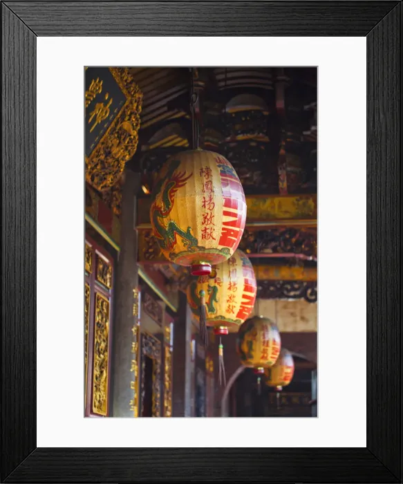Framed Print : Taiwan, Taipei, Bao-an Temple