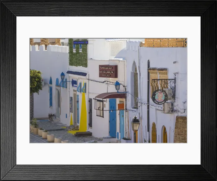 Framed Print : Tunisia, Kairouan, A street in the madina Framed Print : Tunisia, Kairouan, A street in the madina