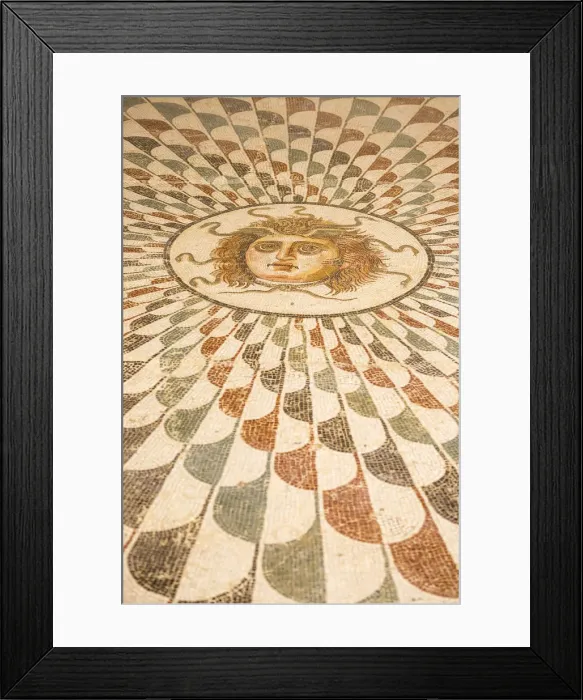 Framed Print : Tunisia, Sousse, Archaeological museum, Madussa Mosaic