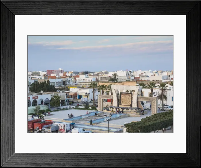 Framed Print : Tunisia, El Jem, View of El Jem center
